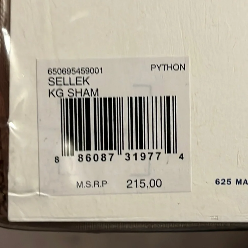 Ralph Lauren Sellek Python Snake Standard King Pillow Sham new